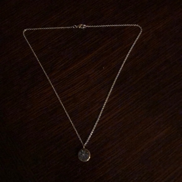 Druzy Charcoal Gray and Gold Necklace - Picture 7 of 15